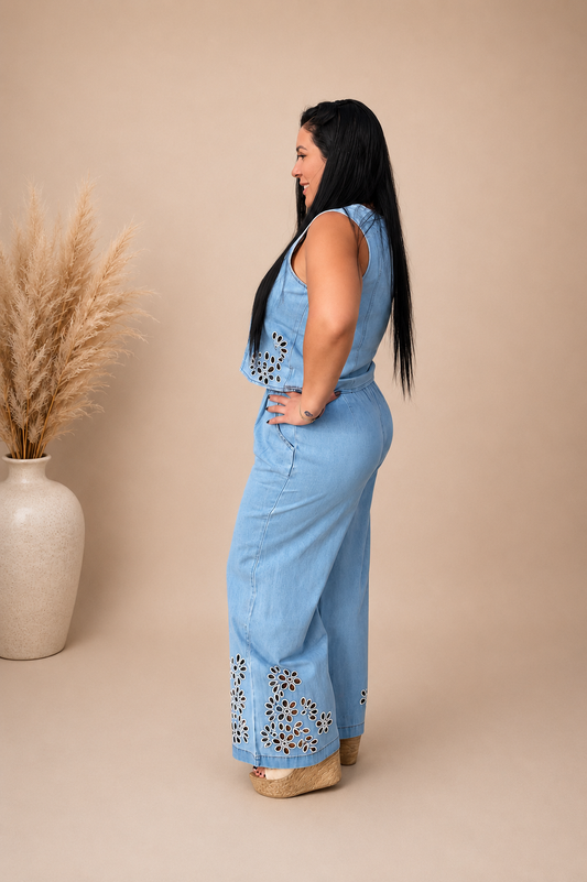 Denim Pant Set